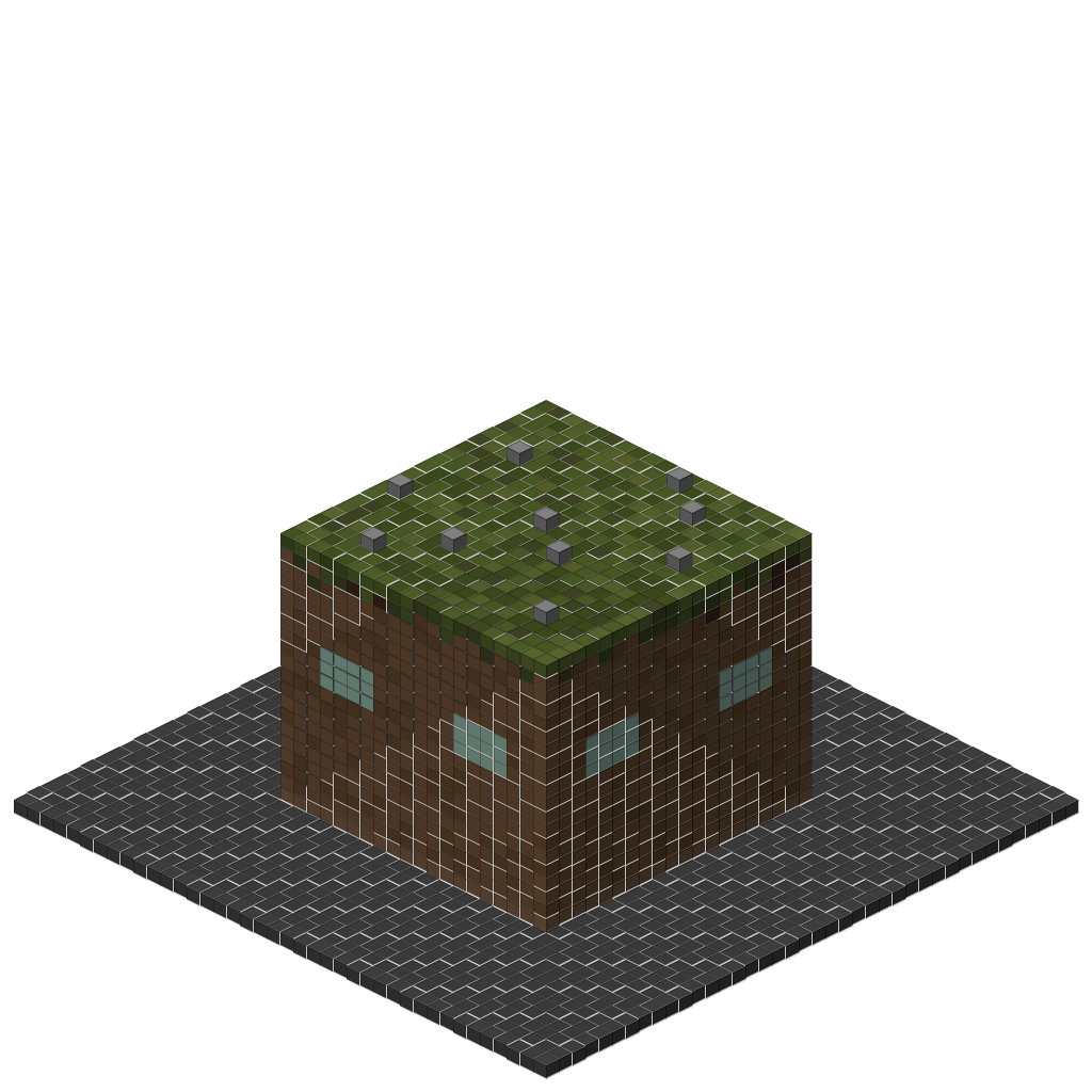 HeroBrain Block Logo (Phase 1), isometric render