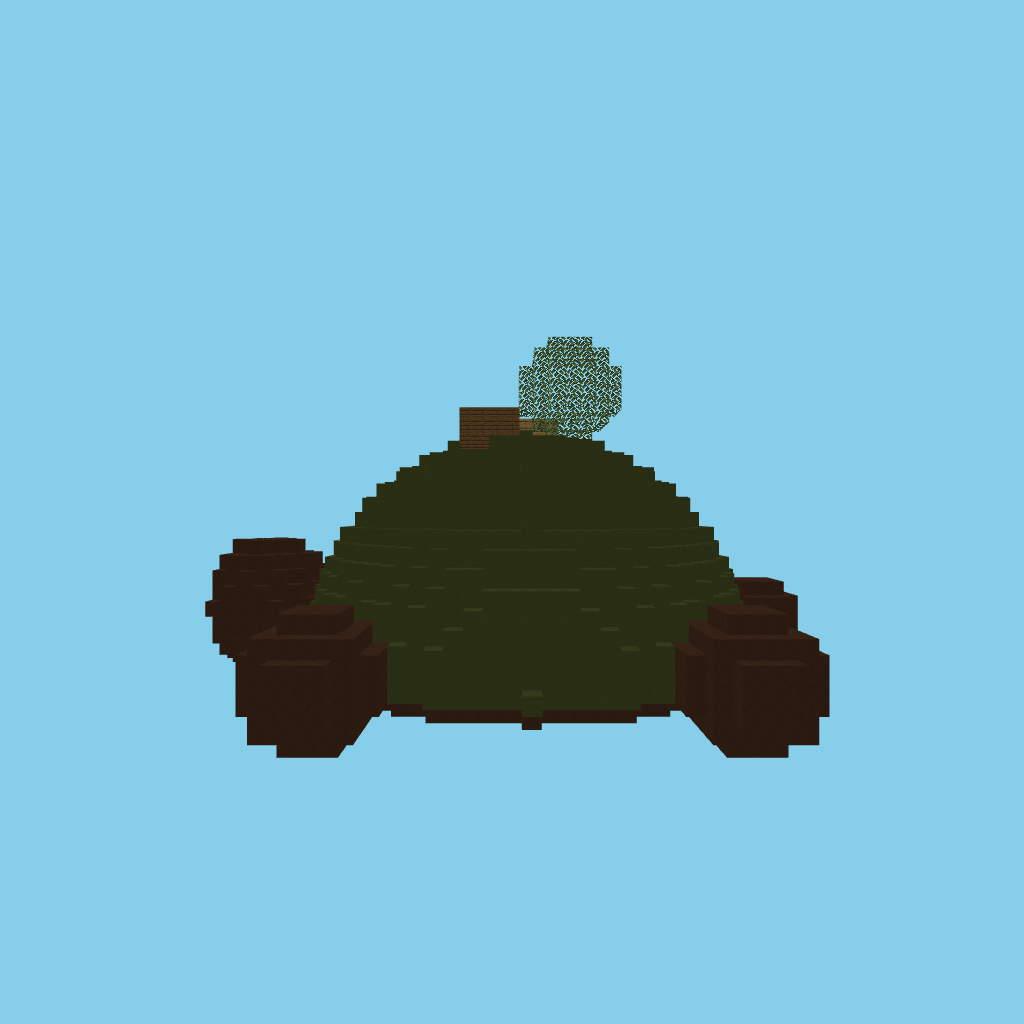 sea turtle bare side view