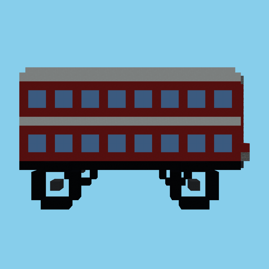 Double-decker bus (guided) front view