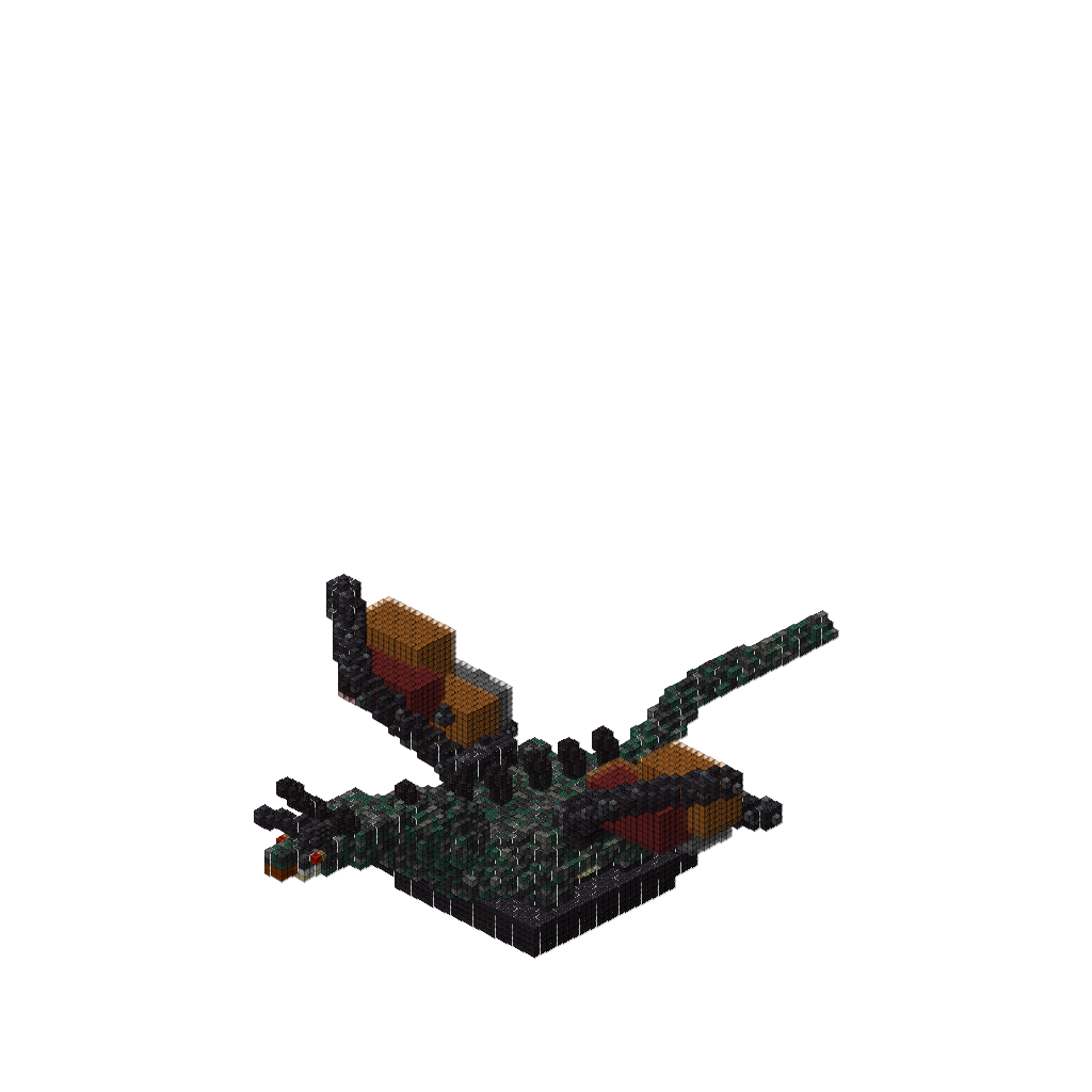 Fire-Breathing Dragon (Phase 1), isometric render