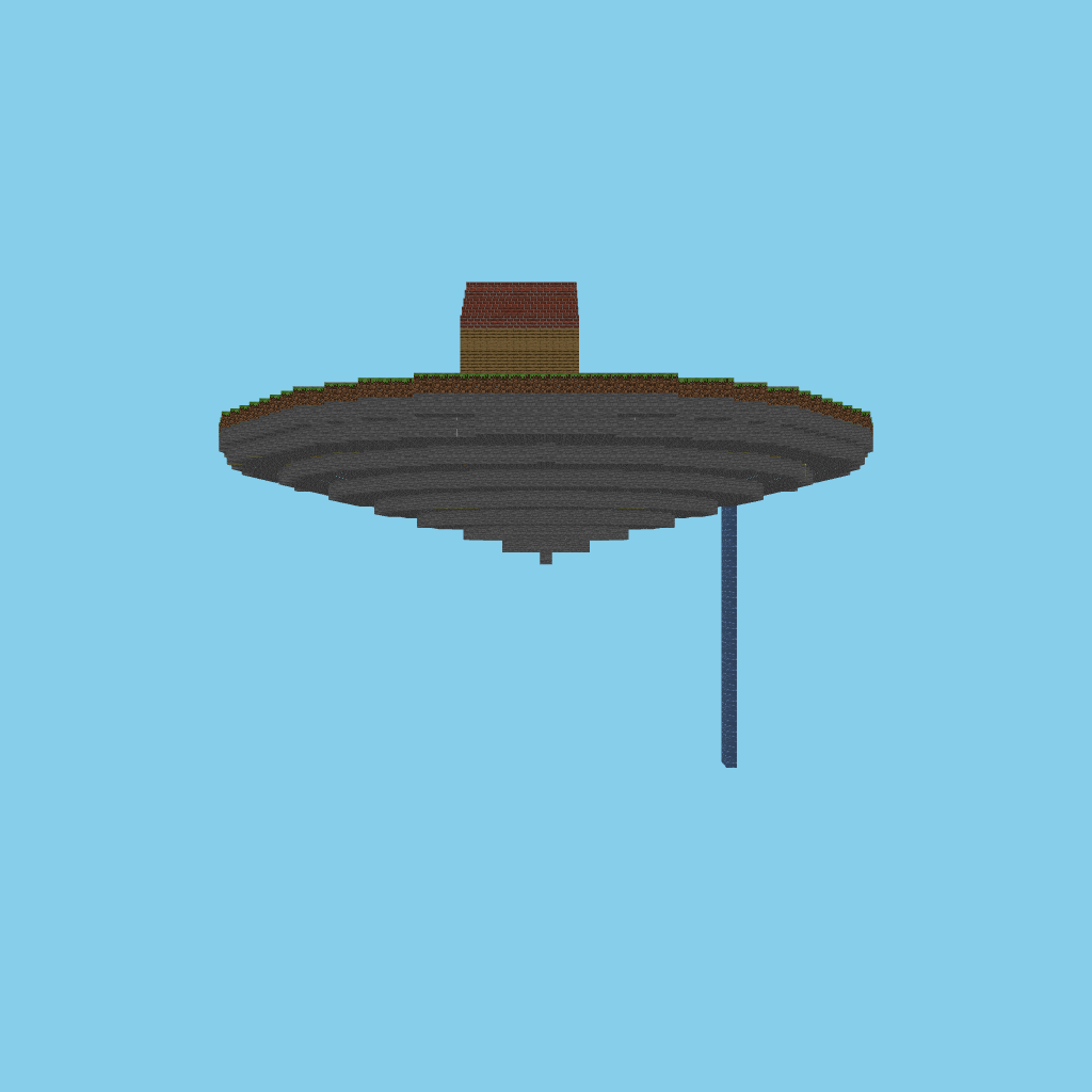 Floating island cottage (bare) side view