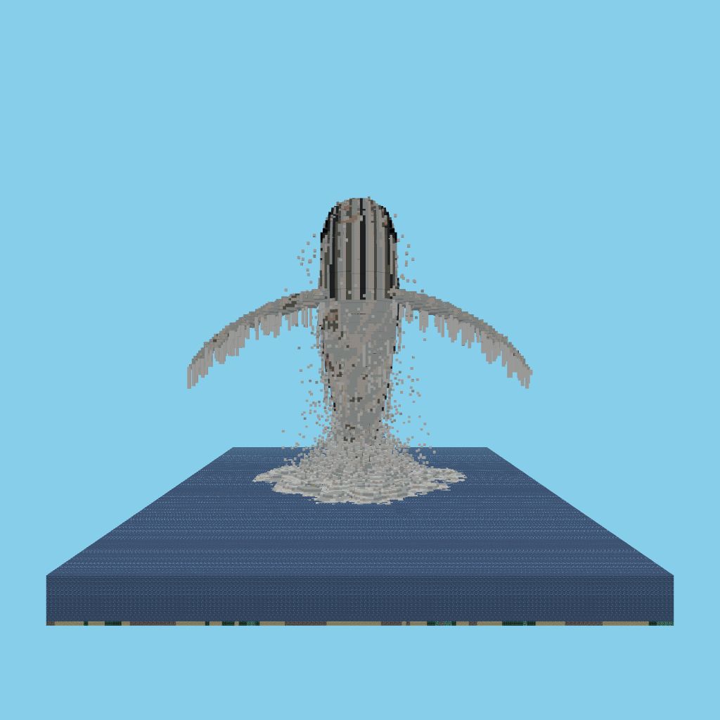 Breaching Humpback Whale front view