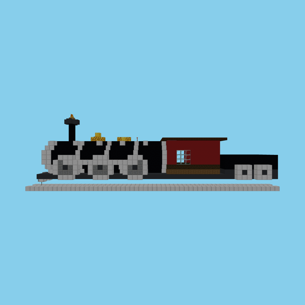 Steam Locomotive (guided) front view