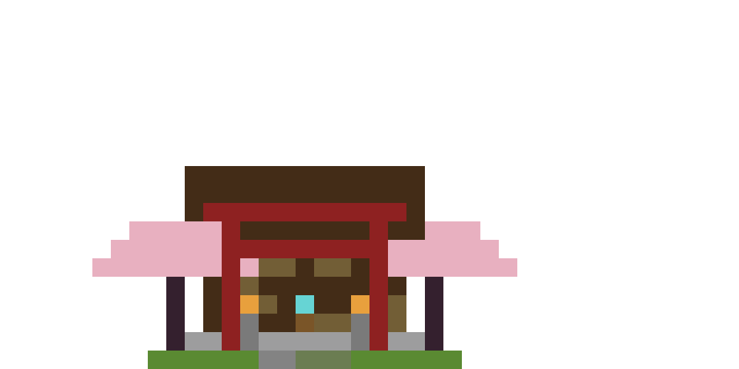 Japanese Torii Shrine front view