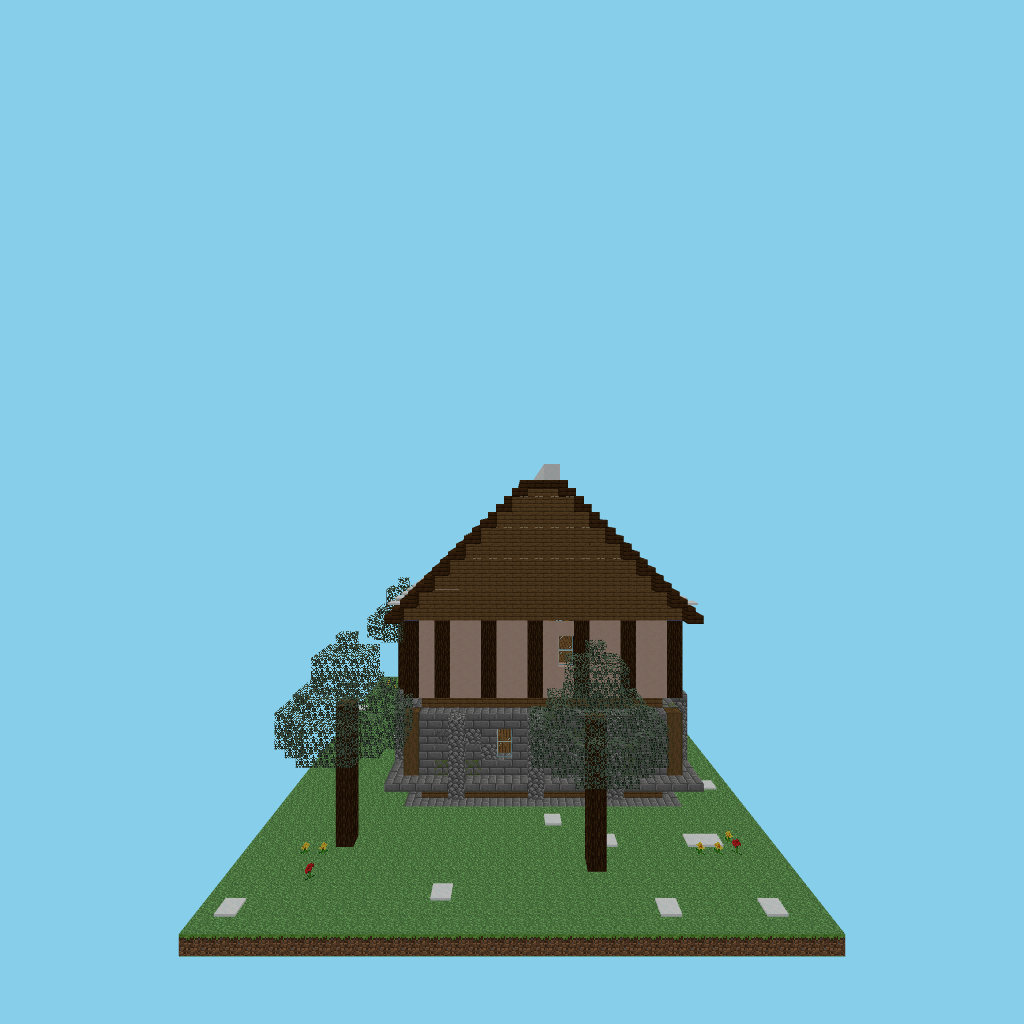 [autoeval guided] alpine chalet side view