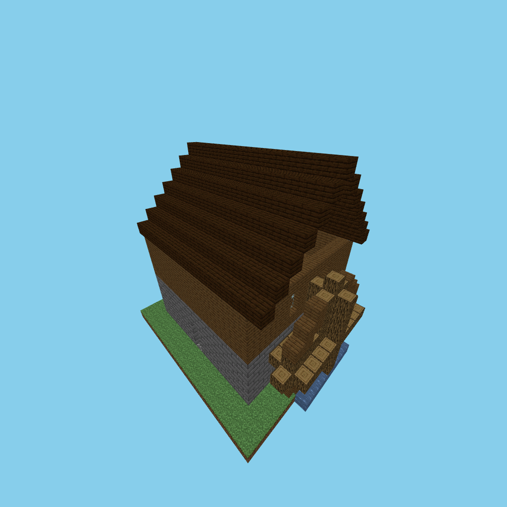 watermill_bare, isometric render