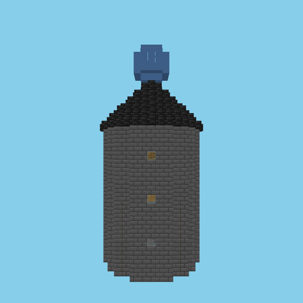 Wizard tower (bare) front view