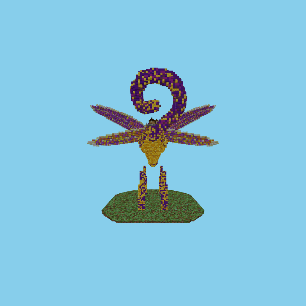 Stained Glass Dragon-Butterfly front view