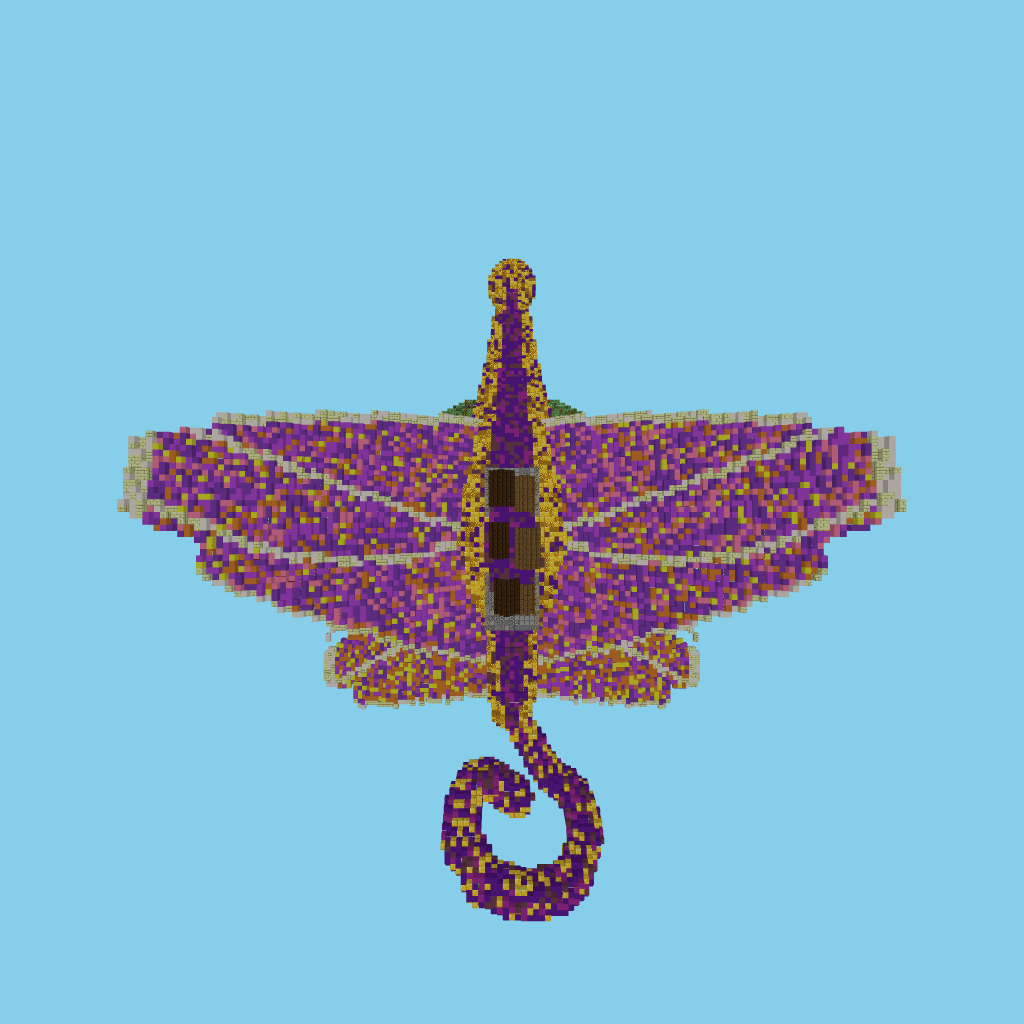 Stained Glass Dragon-Butterfly top view