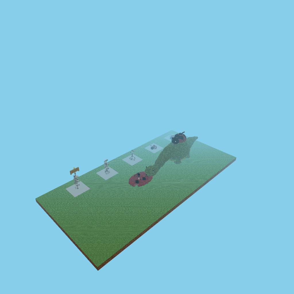 Mariquita comiéndose un dinosaurio que vomita mermelada de fresa, isometric render