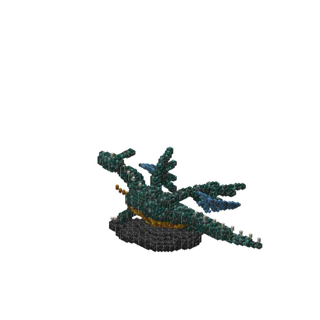 Dragon Fantástico v2, isometric render