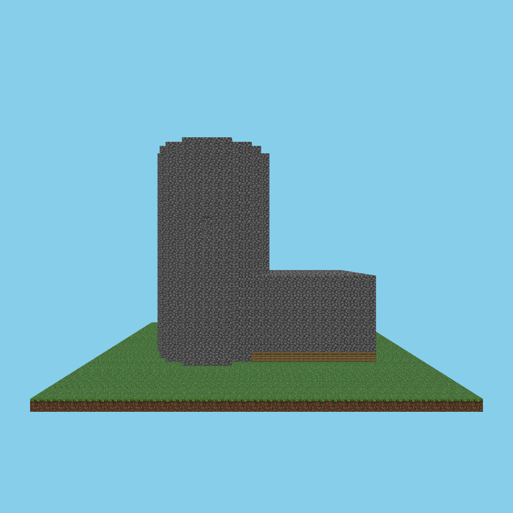 wizard tower + library annex (bare) front view