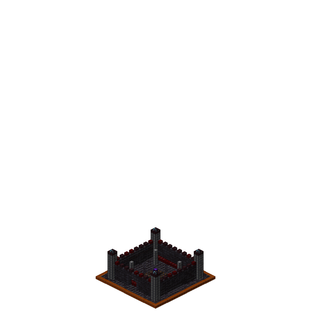Nether Basalt Fortress, isometric render