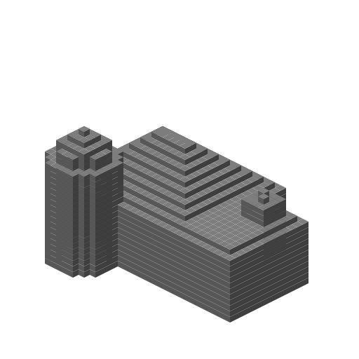 Steampunk Castle, isometric render