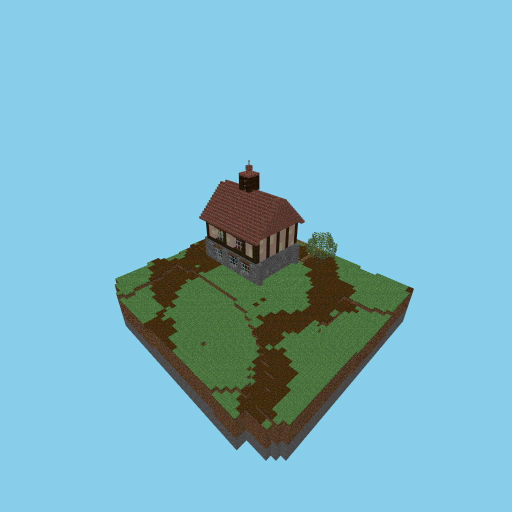 schoolhouse_indexed, isometric render