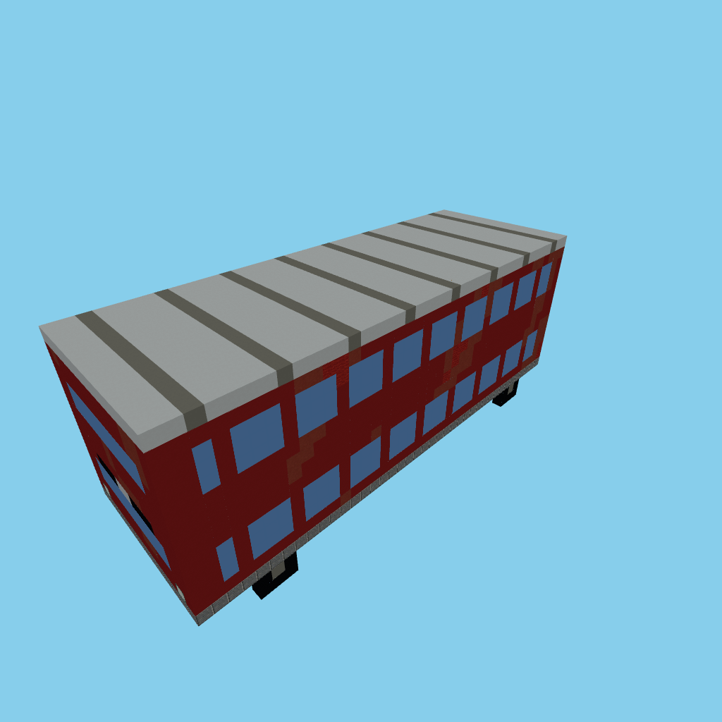 Double-Decker Bus, isometric render