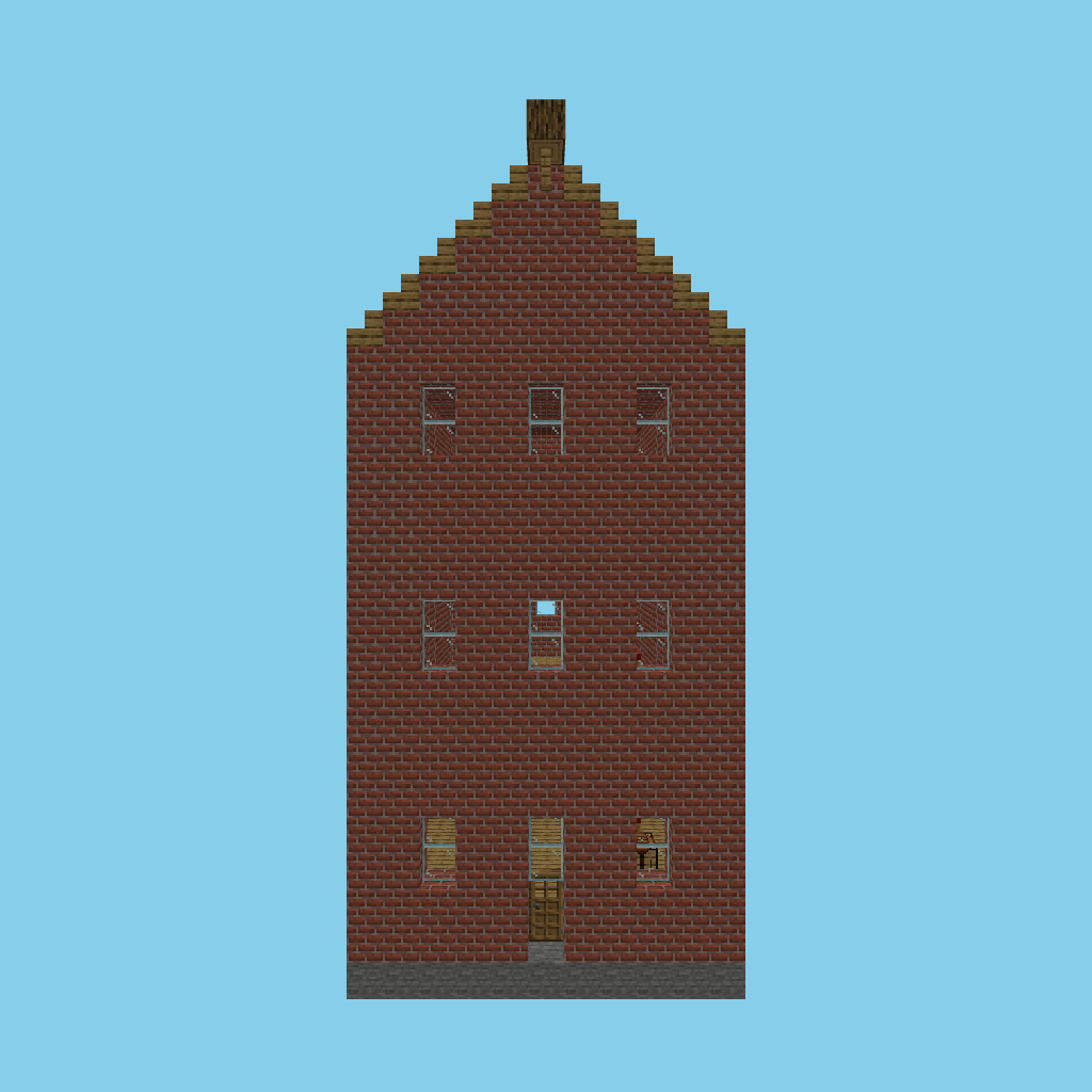 Dutch canal house (bare) front view