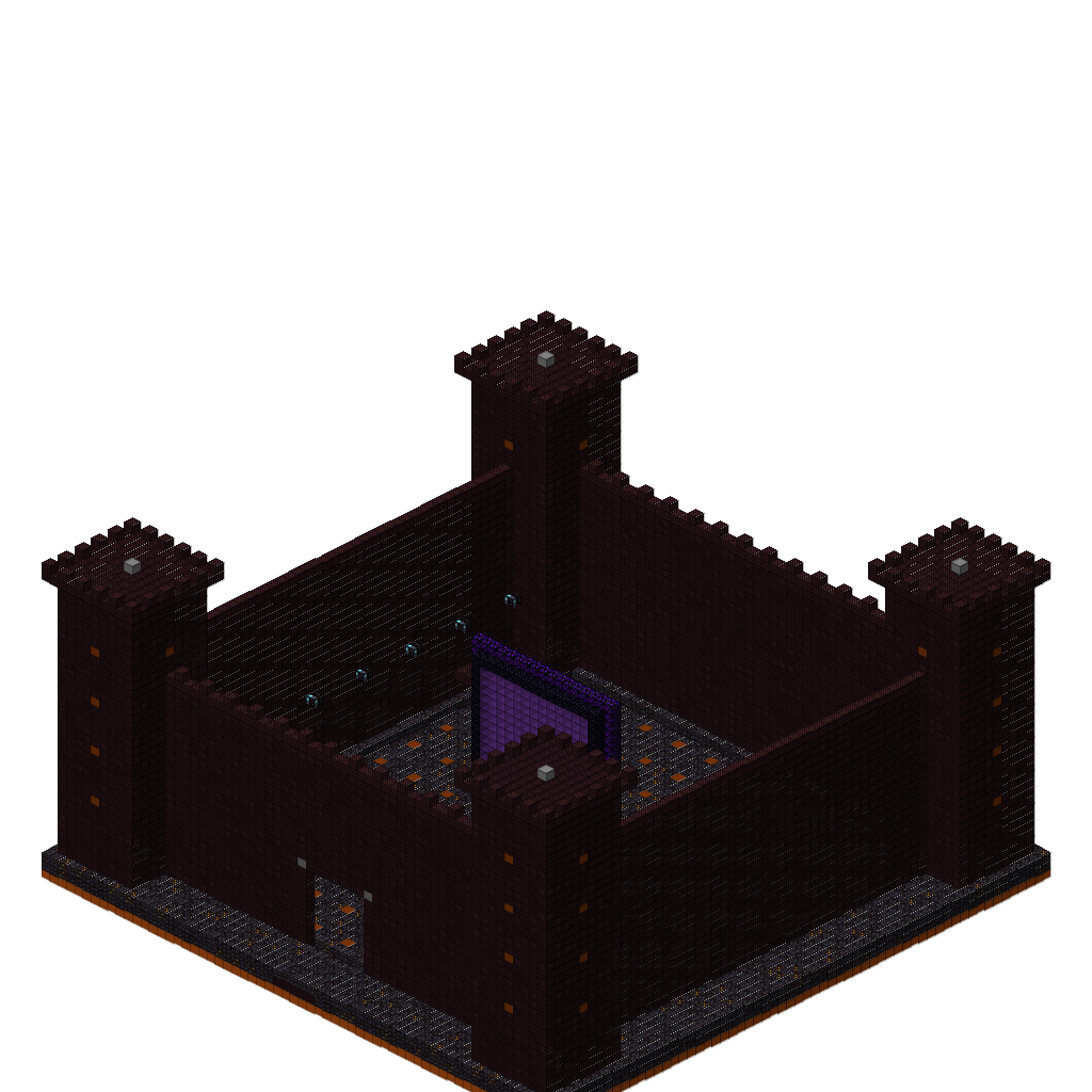 Nether Fortress Portal, isometric render