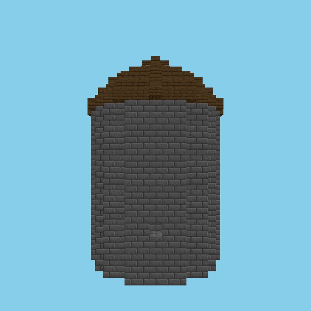 B-bare round watchtower side view