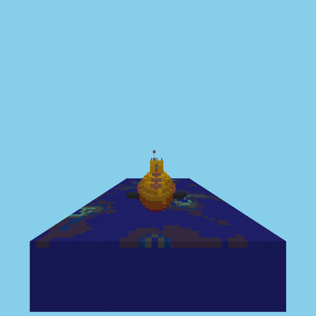 Vintage research submarine (guided) front view
