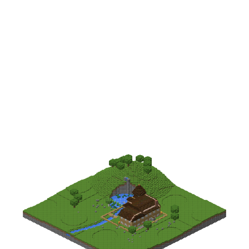 Country Manor Estate v2, isometric render