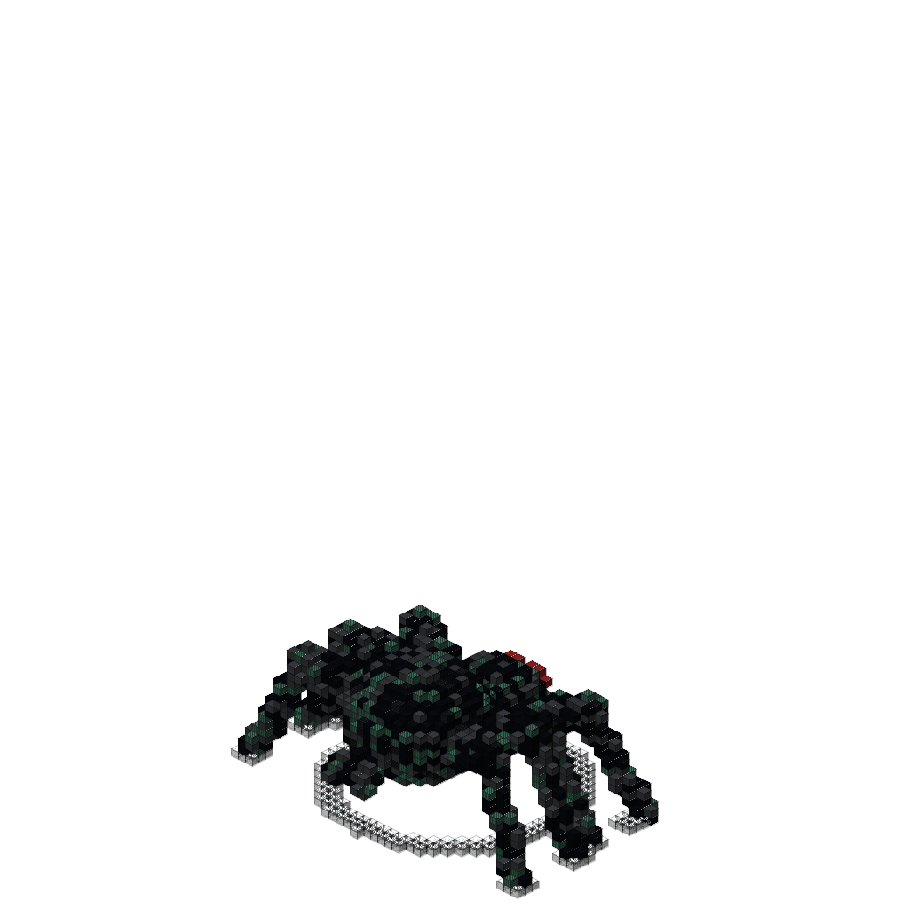 Giant Spider Statue (MCP Pipeline), isometric render