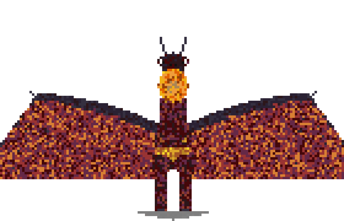 Fire-Breathing Dragon v4 (Spline Wings) front view