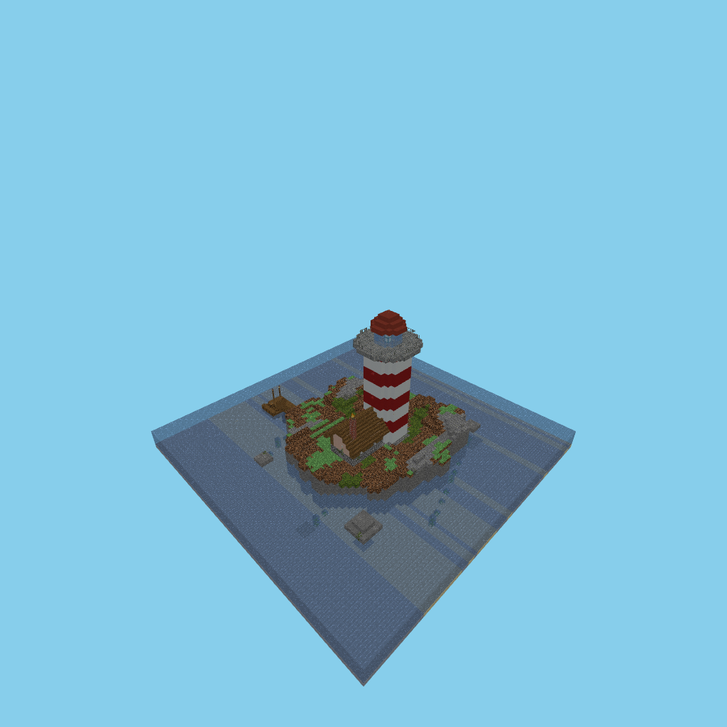 Faro de fantasía en el islote