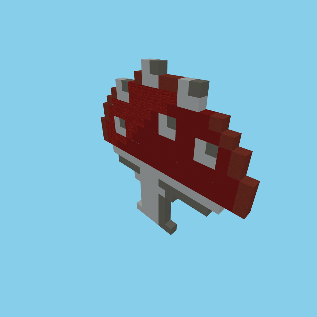 mushroom_pixel_guided, isometric render