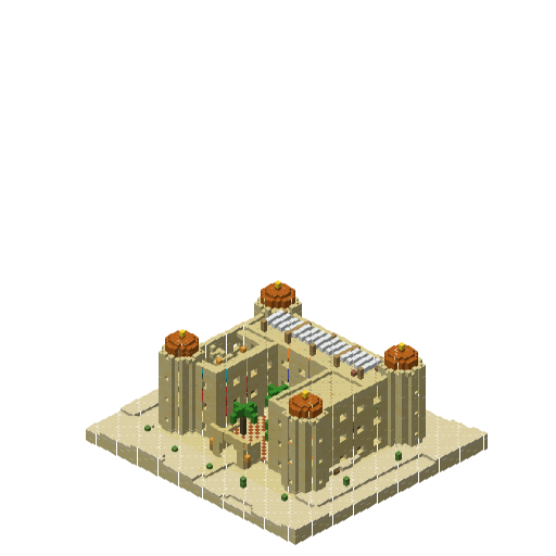 Desert Villa, isometric render