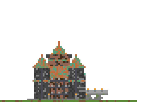 Steampunk River Fortress side view