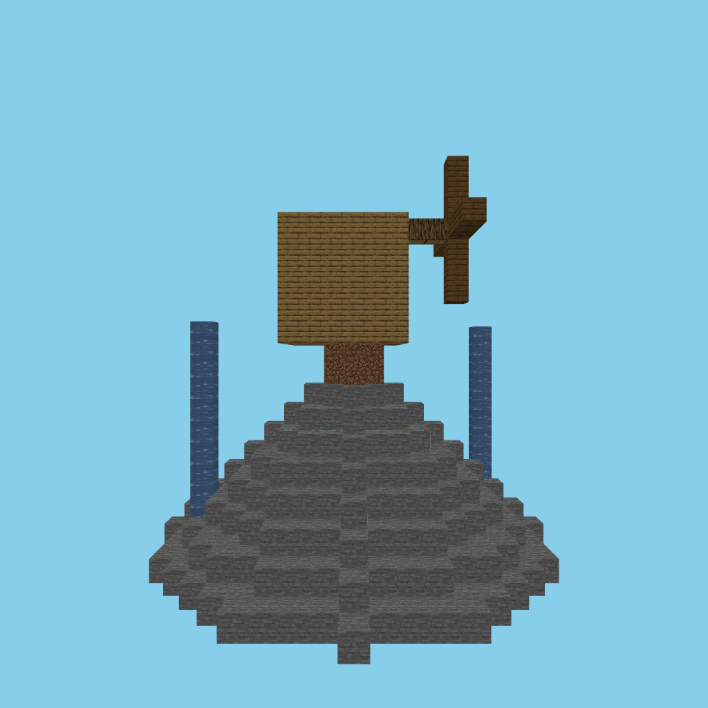 autoeval bare - floating island windmill front view