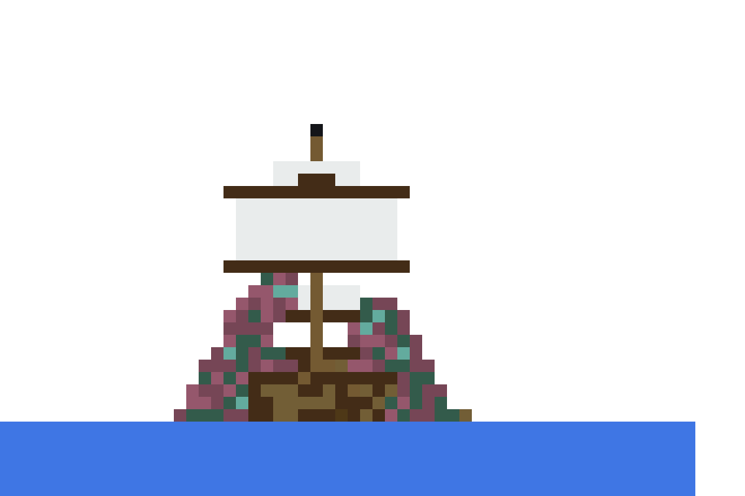 Kraken Attacking Galleon (MCP Pipeline) front view