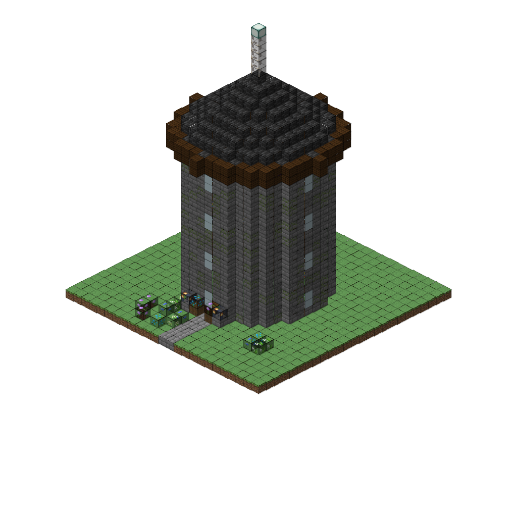 Wizard's Tower, isometric render