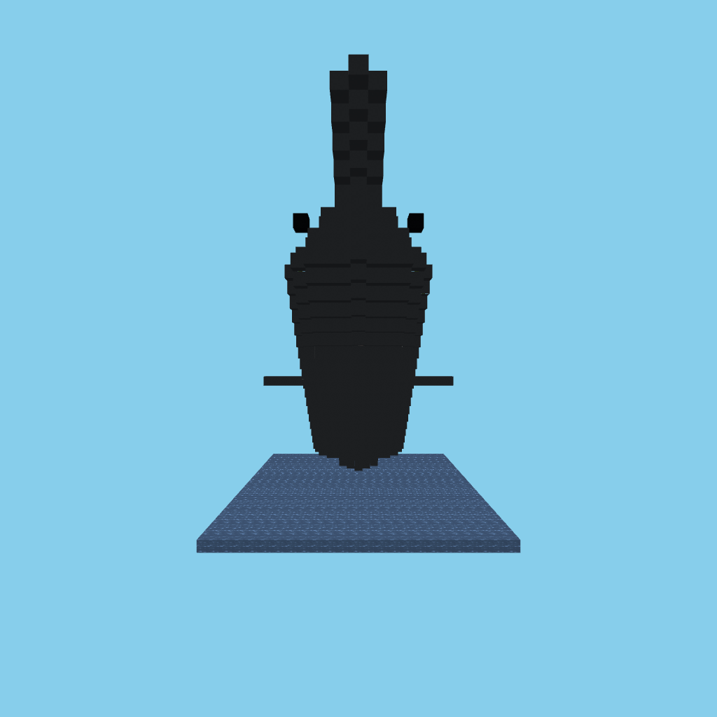 Breaching Whale (bare) front view