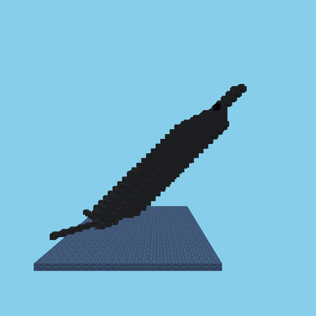 Breaching Whale (bare) side view