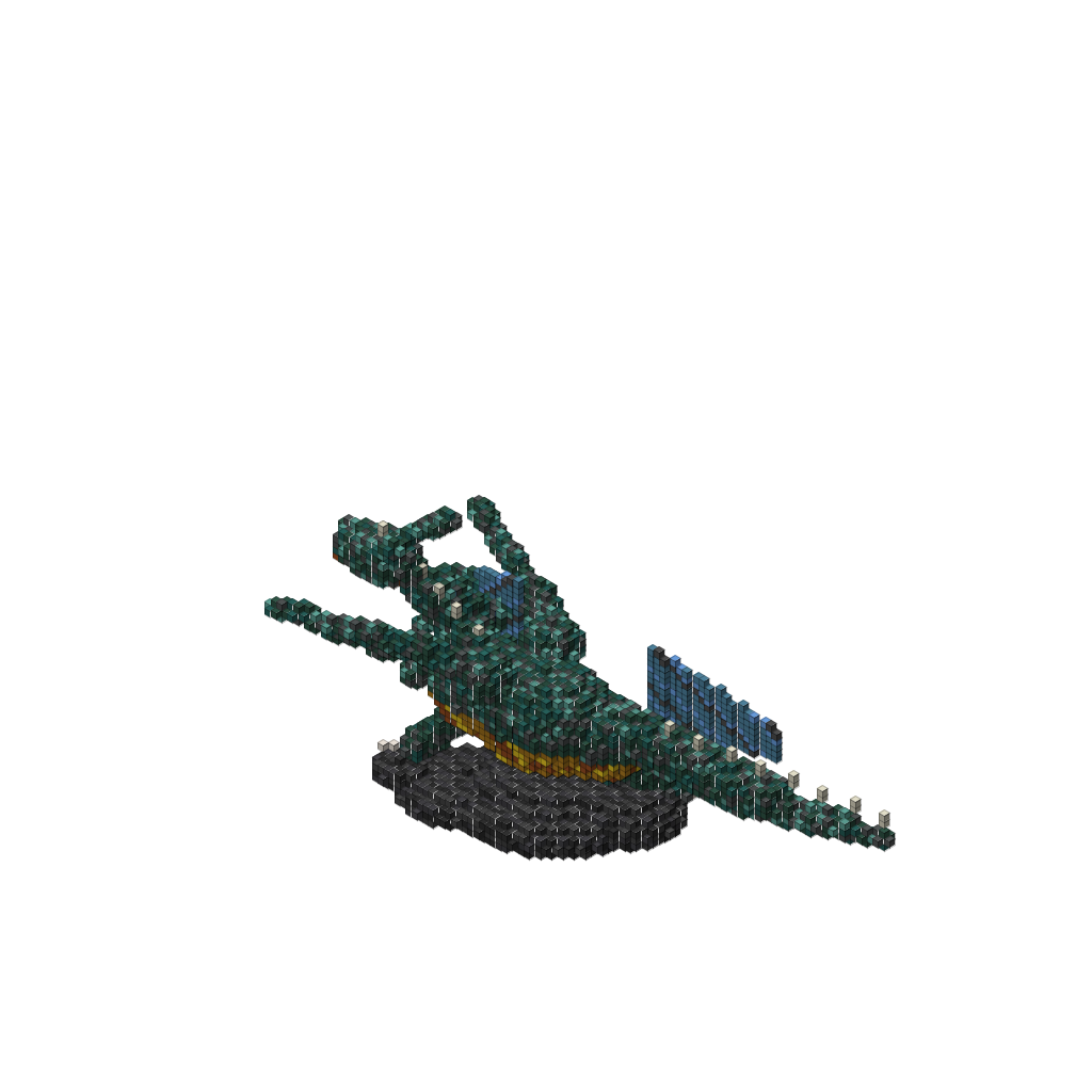 Dragon Fantástico, isometric render