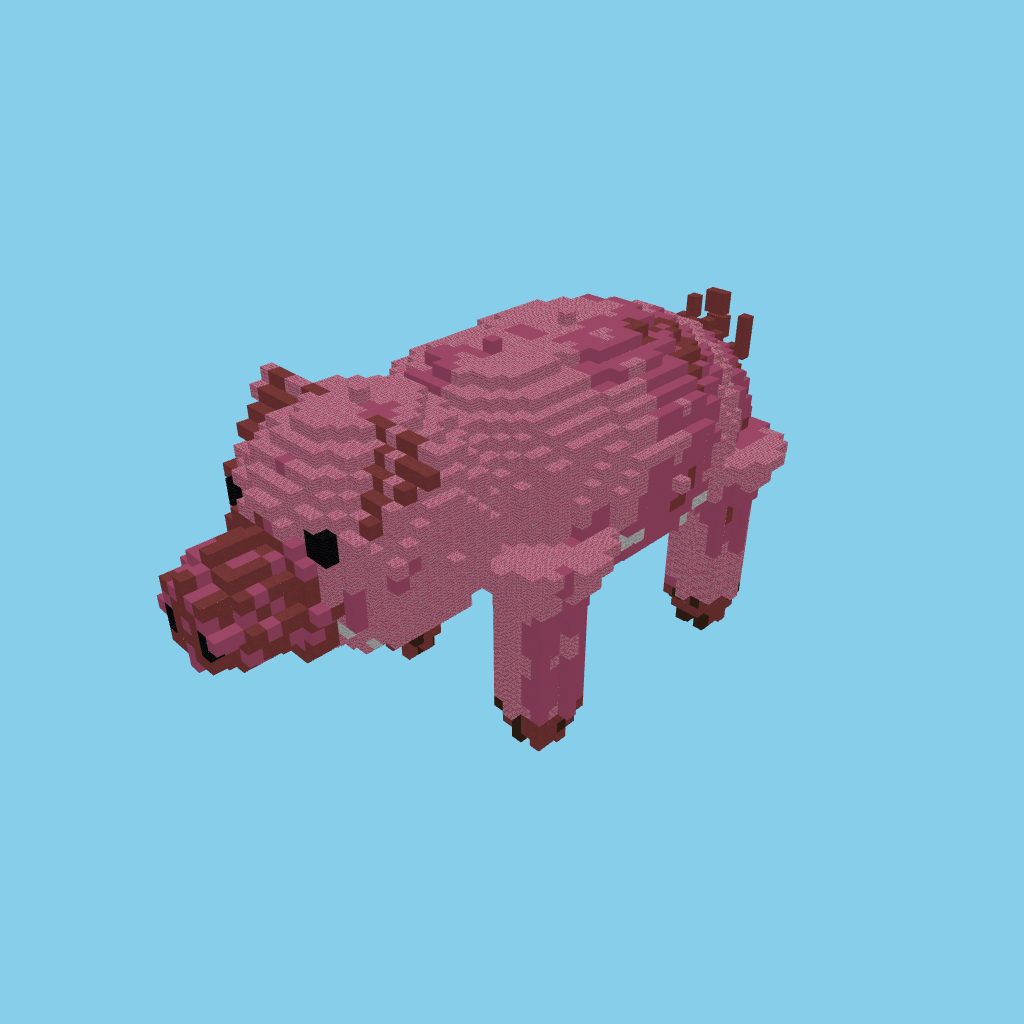 Cerdo orgánico, isometric render