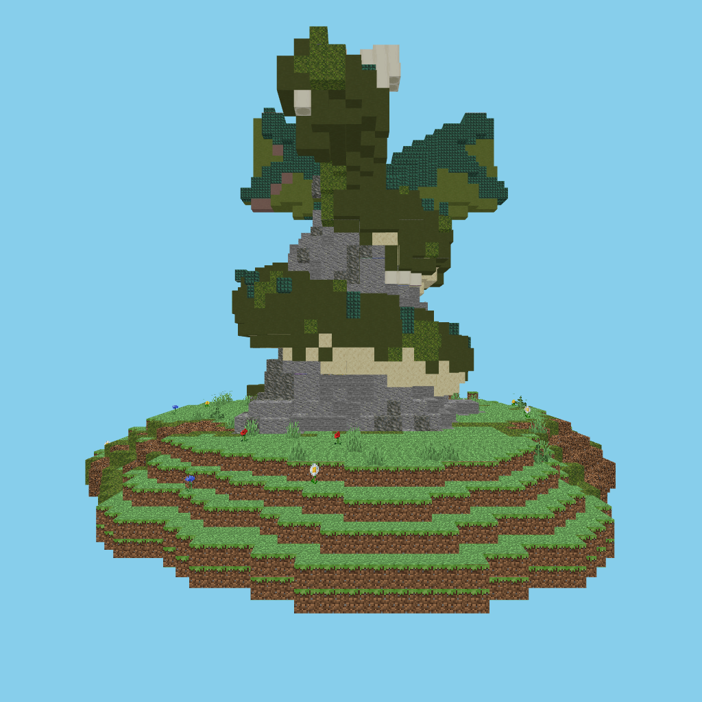 [autoeval-param] Dragon coiled around a rock front view