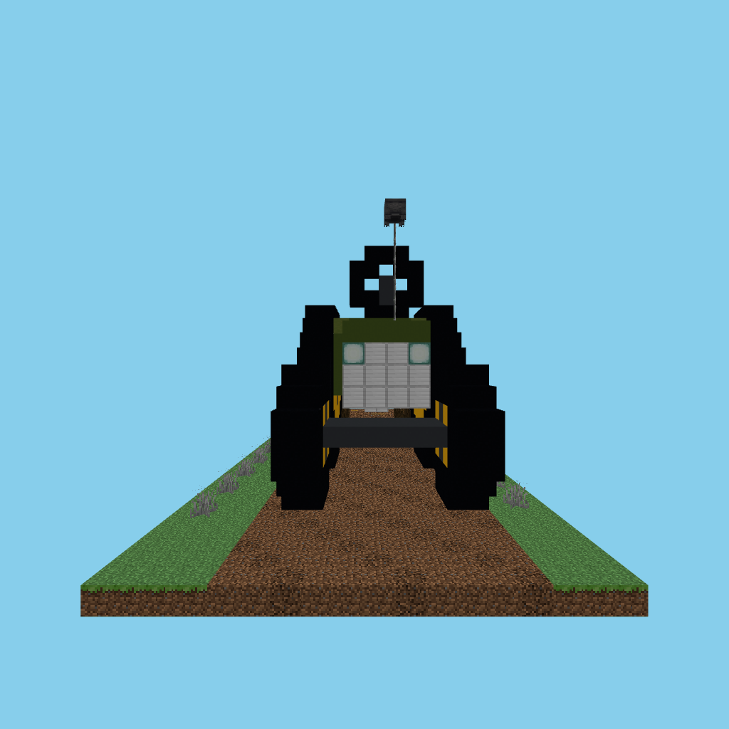 Farm tractor with hay wagon v2 side view