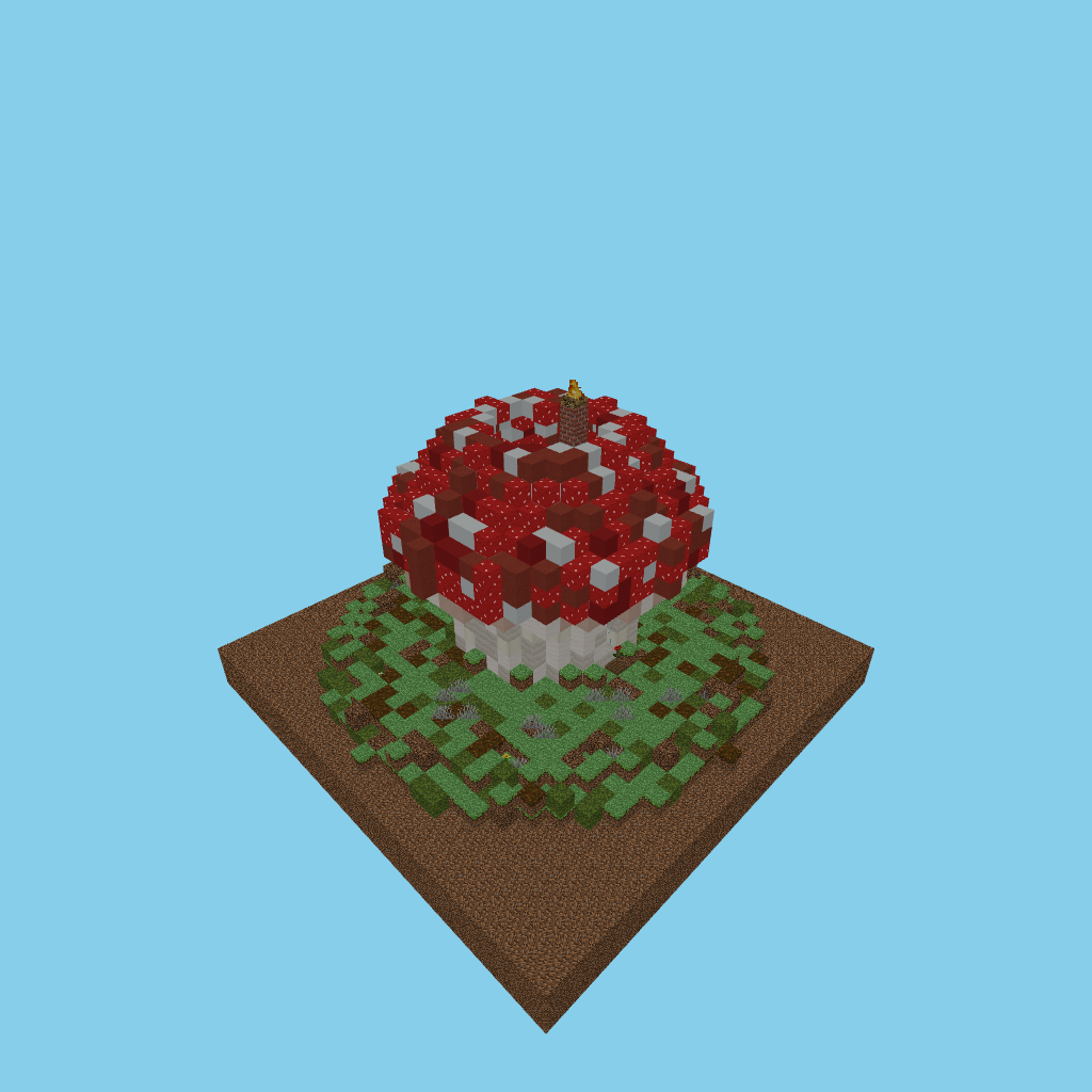 Enchanted Toadstool House, isometric render