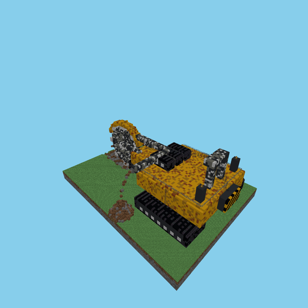 Excavadora de Rodete Tanque-Grúa, isometric render