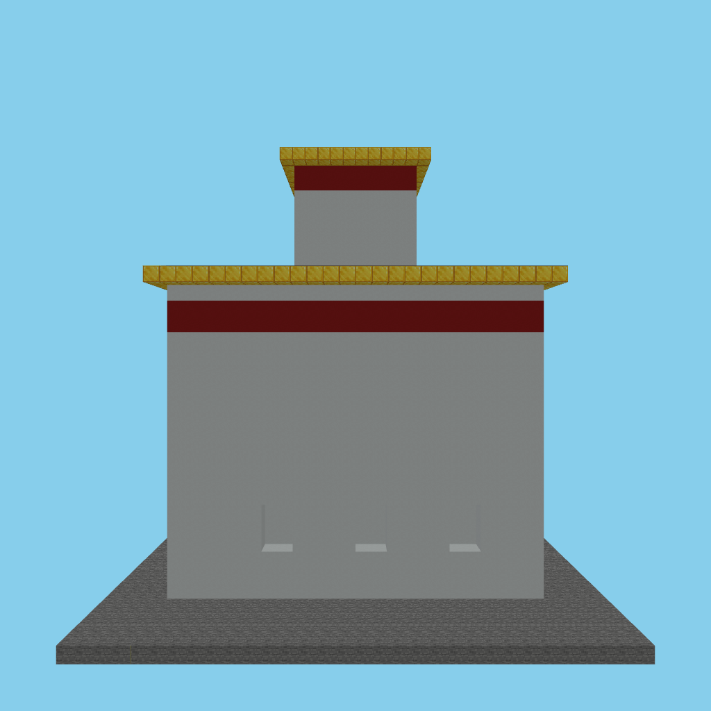 Himalayan dzong (bare) front view