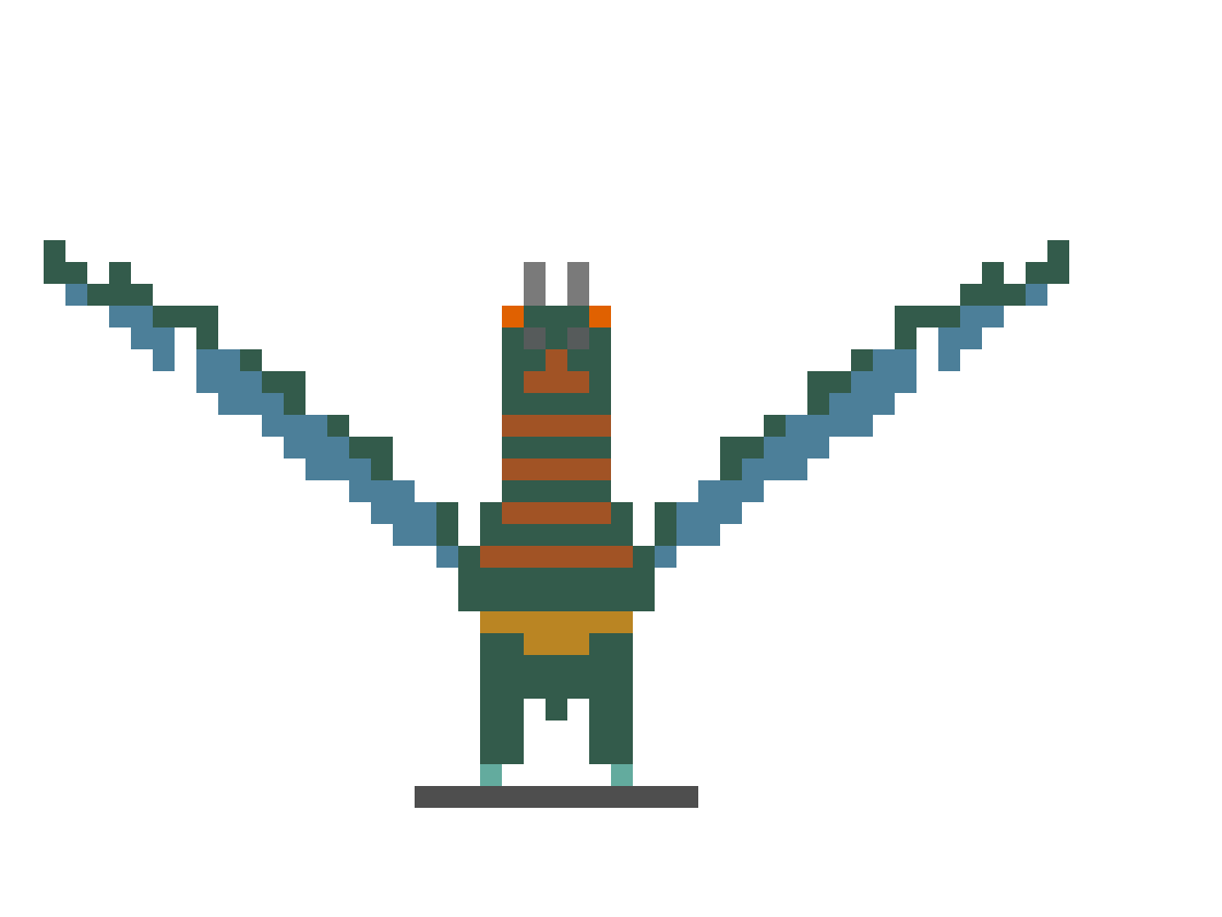 Fire-Breathing Dragon with Spread Wings (Phase 1) front view