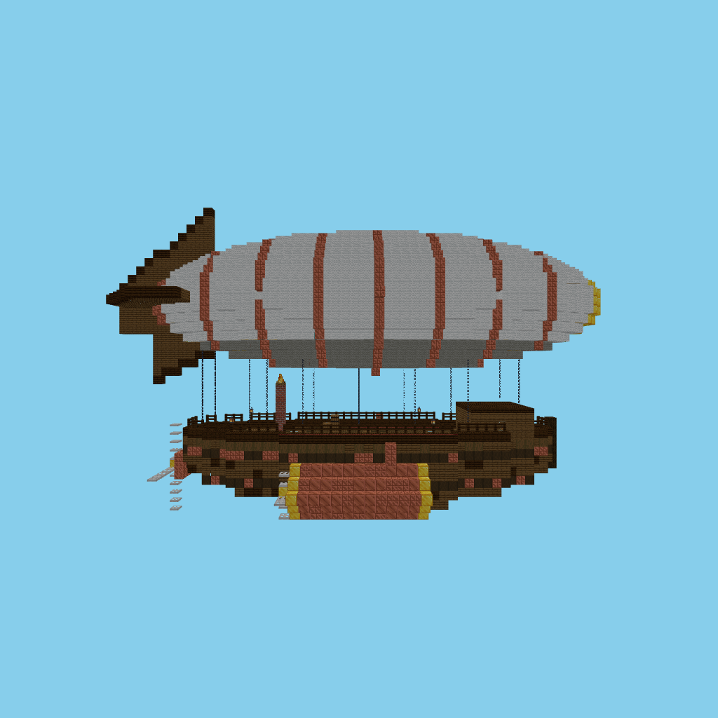 Steampunk Airship "Brass Wind" side view