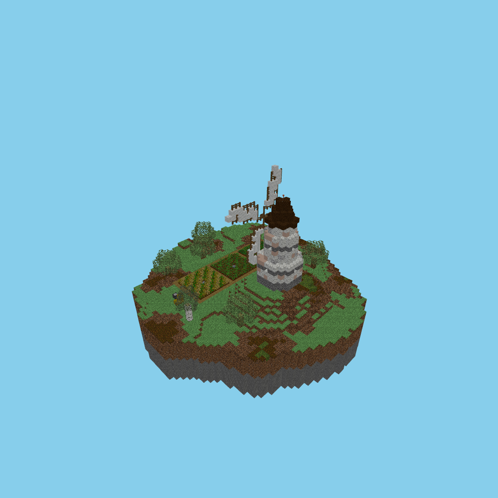 Windmill farm on a hill (parametric)