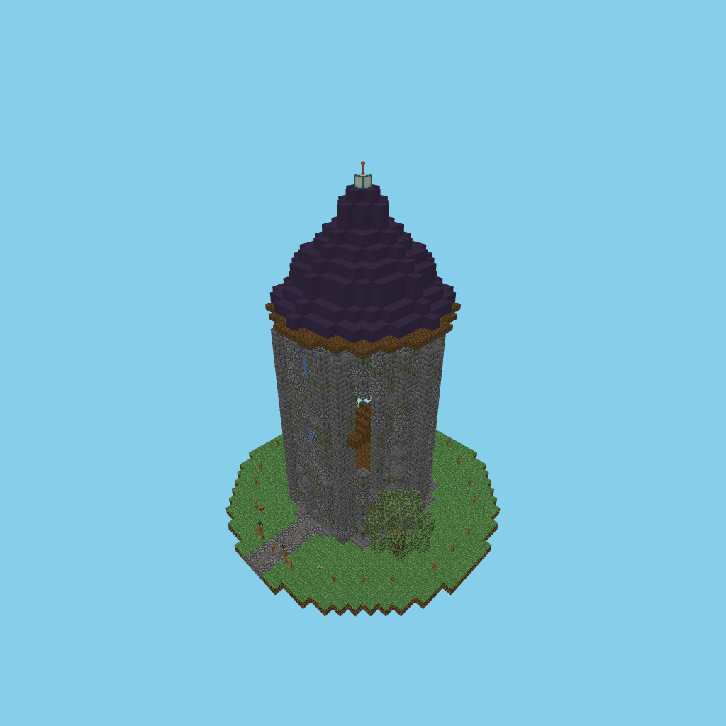 wizard-library-tower [guided], isometric render