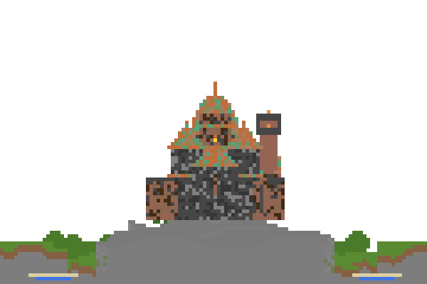 Steampunk Alcázar - River Fortress front view