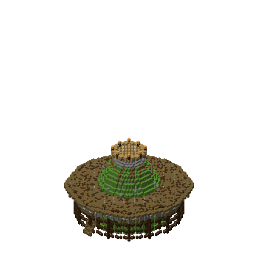 Mountain Peak House, isometric render