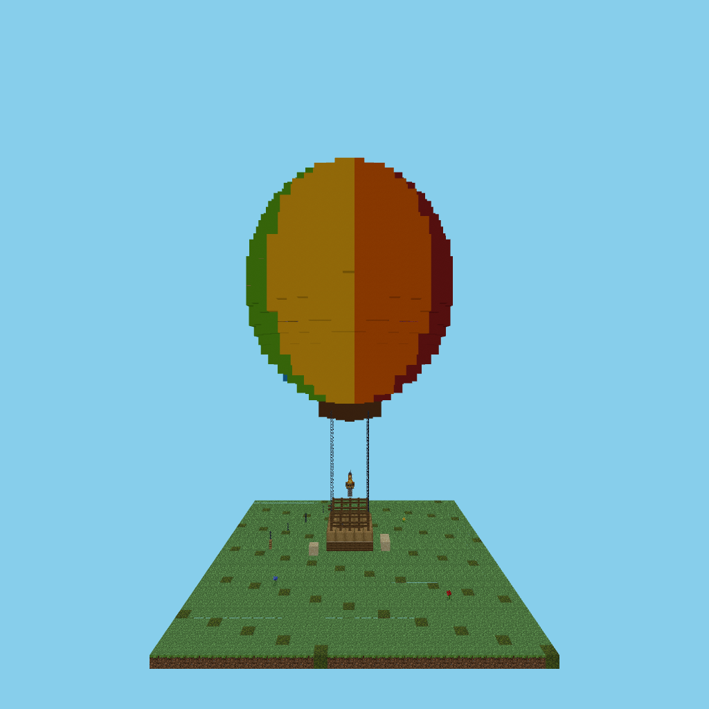 Hot air balloon (guided) front view